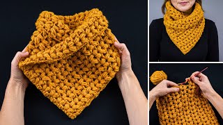 How to crochet a snood quickly and easily [upl. by Nyliret]