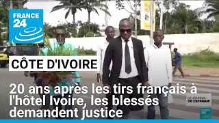 Côte dIvoire  20 ans après les tirs français à lhôtel Ivoire les blessés demandent justice [upl. by Kcirred990]