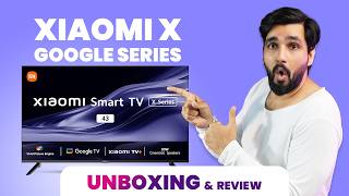 🔥 Xiaomi X 4K Dolby Vision Series Smart Google TV Unboxing amp Review  Hindi [upl. by Anallese]