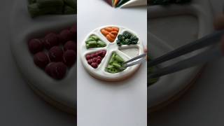 Veggie plate decorated cookie🥦royal icing recipe and guide linked in my bio cookiedecorating asmr [upl. by Aniad]