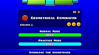 Geometrical Dominator 100 completion showcase  Geometry Dash [upl. by Diamante]