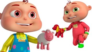 Five Little Babies Playing With Dough  Learn Farm Animals  Cartoon Animation For Kids [upl. by Ferrick527]