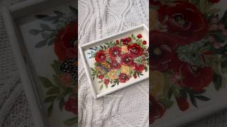 Painting a Memorial Tray  CAMILLA CREATIONS camillacreations art painting acrylic craft tray [upl. by Edmond]