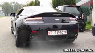 Aston Martin V12 Vantage Start and Wheelspin [upl. by Aynor]