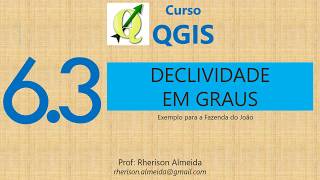 63 Declividade em graus no QGIS [upl. by Mirabella]