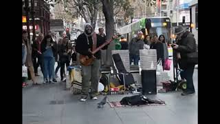 Pigeon dances with the music being played in the street [upl. by Israel]