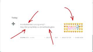 How to enhance posts in Buffer with hashtags images and CTA links [upl. by Aneloj]