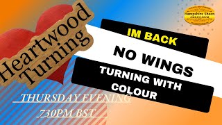 Woodart turning with colour NO wings LOL this could get messy [upl. by Gnilrits]