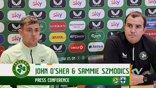 PRESS CONFERENCE  John OShea amp Sammie Szmodics  Ireland v Finland [upl. by Christalle]