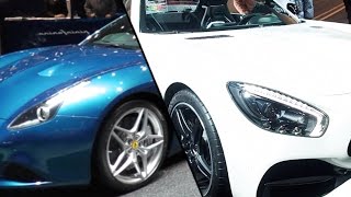 2017 Ferrari California T vs 2017 Mercedes AMG GT Roadster [upl. by Eunice]