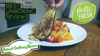 Hello Fresh COOKING REVIEW UNBOXING [upl. by Ailemak]