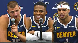 Russell Westbrook amp Teammates Talk His Addition To The Nuggets At Media Day [upl. by Fair489]