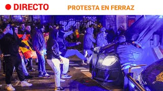 PROTESTAS 14 DETENIDOS en los DISTURBIOS cerca de la SEDE del PSOE en FERRAZ  RTVE Noticias [upl. by Blunk]