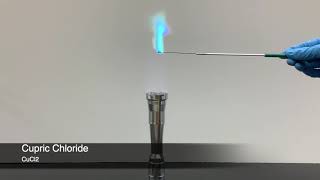 Flame Test Cupric Chloride [upl. by Nahta]