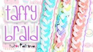 NEW Taffy Braid Rainbow Loom Bracelet Tutorial  How To [upl. by Esekram]