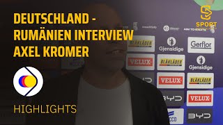 Deutschland  Rumänien  Interview Axel Kromer HandballWM der Frauen 2023  SDTV Handball [upl. by Corenda]