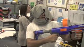 Crazy Office Nerf War  Kids vs Adults [upl. by Inoliel]