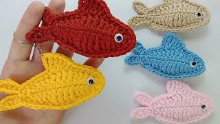 LLAVERO PECECITO 🐟🐠 Tejido a Crochet paso a paso [upl. by Ledah]