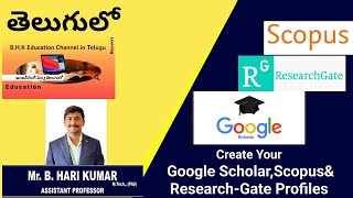 Create Your Google Scholar Scopus ResearchGate Profile google googlescholar researchgate [upl. by Lederer830]