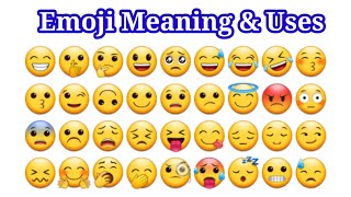 Emoji Meaning and UsesEmoji Name and their MeaningEmoji Ka MatlabEmoji Meanings [upl. by Esilrac312]