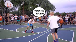 Trash Talker CLAPS In My Face Then Gets EXPOSED 5v5 Basketball At The Park [upl. by Naraj201]