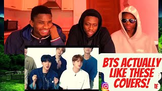 BTS Watches Fan Covers On YouTube  Glamour  REACTION [upl. by Westland]