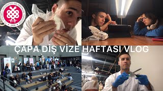 Çapa Diş Hekimliği 1 Sınıf Vize Haftası  VLOG [upl. by Sevart]