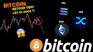 BITCOIN ⚠️ DANGER DE RECHUTE  ETHEREUM 😵  SOLANA 🤔  SYNTEHTIX 😢 analyse crypto monnaie fr [upl. by Nowyt595]