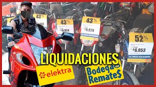 MOTOS desde 5000 PESOS en ELEKTRA de REMATES  Liquidación de motos en BODEGA DE REMATES [upl. by Llertram]