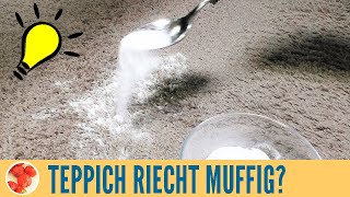 Genialer Trick Teppich riecht muffig Teppich einfach reinigen mit diesem Hausmittel [upl. by Adaha281]