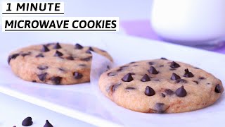 1 MINUTE Microwave Chocolate Chip Cookie  Easiest Cookie Recipe  Top Tasty Recipes [upl. by Etsyrk]