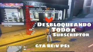 DESBLOQUEANDO TODO A SUBSCRIPTOR GTA RE V PS3 127 [upl. by Irmgard539]