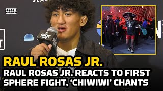 Raul Rosas Jr Reacts To First Sphere Fight ‘Chiwiwi’ Chants  Noche UFC  MMA Fighting [upl. by Tcideneb400]