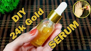 How to Make 24k GOLD Serum DIY at Home Cheaply for Glowing Skincare [upl. by Yraek556]