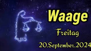 Horoskop Waage heute Freitag 20 September 2024 [upl. by Maddy]