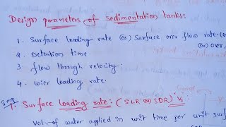 Design parameters of sedimentation tank  Sedimentation tank [upl. by Mordecai]