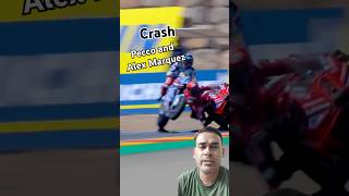 Crash Pecco Bagnaia amp Alex Marquez 💥 aragongp motogp marquez trending moto race trending [upl. by Aleakam]