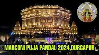 MARCONI PUJA PANDAL 2024  BISHNU MANDIR CHENNAI DURGAPUR PUJA PANDAL  JAD CREATIONS [upl. by Lrig749]