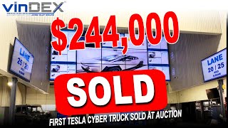 We Sold the First Tesla Cyber Truck EVER at Auction  Vindex Market Report [upl. by Jarred]