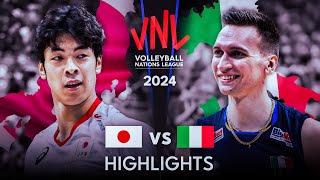 🇯🇵 JAPAN vs ITALY 🇮🇹  Highlights  Mens VNL 2024 [upl. by Nightingale378]