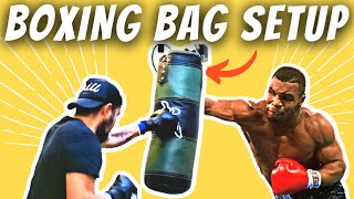 How To Fill A Boxing Bag  Hang A Punching Bag or a Small Heavy Bag Quick And Easy [upl. by Tanya]