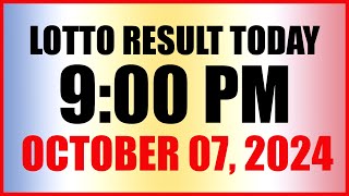 Lotto Result Today 9pm Draw October 7 2024 Swertres Ez2 Pcso [upl. by Lotsyrc876]