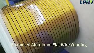 Aluminium Enamelled Winding Wire  Enameled Aluminum Flat Square Wire [upl. by Llerdnek538]