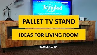 45 Awesome Pallet TV Stand DIY Ideas for Living Room 2017 [upl. by Aidole615]