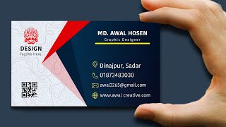 How to create a professional visiting card design in photoshop  visiting card design in photoshop [upl. by Aonehc112]