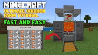 Efficient Chicken Farm Tutorial for Minecraft Players  2024 minecraft minecraftbuilding [upl. by Nesmat794]