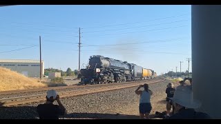 Union Pacific Big Boy 4014 glides into the Roseville Yard [upl. by Arremat952]