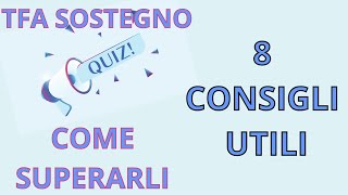 TFA Sostegno quiz  come risolverli  tfa sostegno preselettiva [upl. by Licastro]