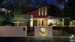 SLOPE ROOF MODERN HOUSE KERALA I MINIMALIST CONTEMPORARY ARCHITECTURE I 3D RENDERING [upl. by Editha740]