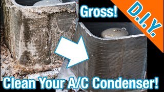 How To Clean Your Air Conditioner Condenser Coil Step By Step [upl. by Drahnreb89]